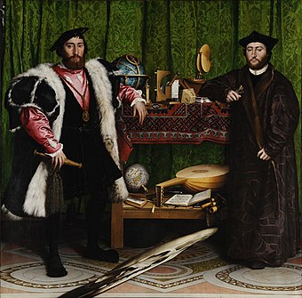 <strong>Fig. 4</strong>. The Ambassadors by Hans Holbein the Younger (Image credit: The National Gallery, UK)